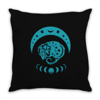 Hot Trend Teal And Pink Possum Throw Pillow | Artistshot