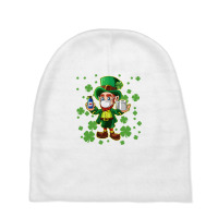 Funny Leprechaun Wearing Mask  Saint Patrick S Day Baby Beanies | Artistshot