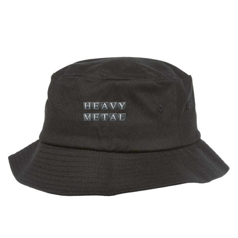 Trending Heavy Metal - Vintage Metal Blocks Decorated Text Bucket Hat by Rios Arevalo | Artistshot