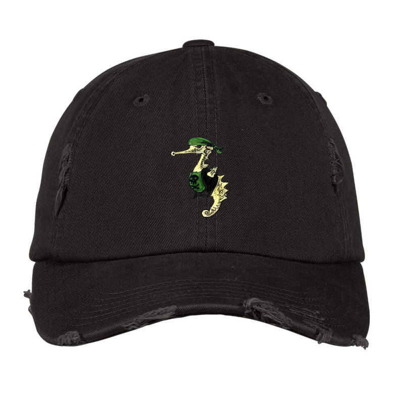 Hot Trend Seahorse Pirate Vintage Cap by Ledford Leslie | Artistshot