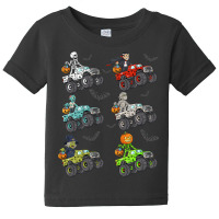 Halloween Skeleton Zombie Riding Monster Truck Vampire Boys Baby Tee | Artistshot