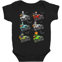 Halloween Skeleton Zombie Riding Monster Truck Vampire Boys Baby Bodysuit | Artistshot