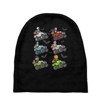 Halloween Skeleton Zombie Riding Monster Truck Vampire Boys Baby Beanies | Artistshot