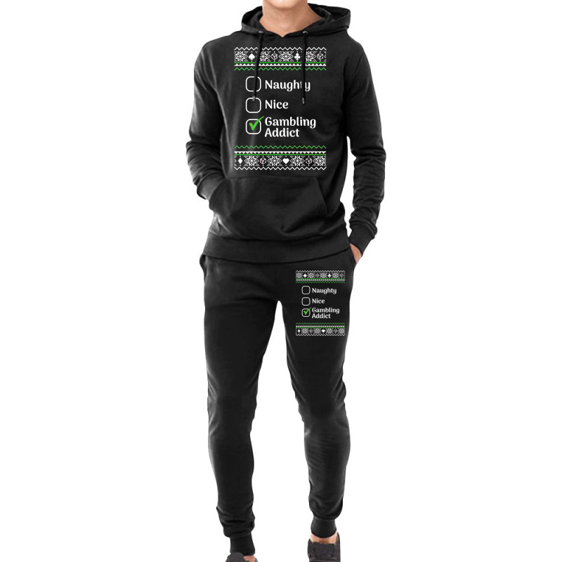 Naughty Nice Gambling Addict Christmas Sweatshirt Hoodie & Jogger Set | Artistshot