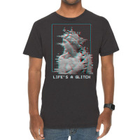 Limited Edition Life's A Glitch Vaporwave 80s 90s Aesthetic Greek Stat Vintage T-shirt | Artistshot