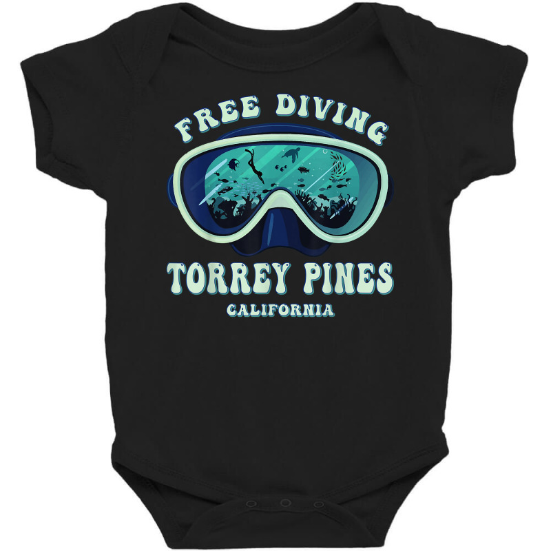 Free Diving, Torrey Pines California Underwater Divers Mask T Shirt Baby Bodysuit by joeykujalat4t | Artistshot