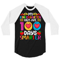 Funny 100 Days Of School And Still Poppin Kindergarten T Shirt 3/4 Sleeve Shirt | Artistshot