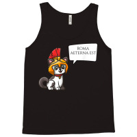 Roma Aeterna Est   Ancient Rome Latin Motto   Legionary Cat T Shirt Tank Top | Artistshot