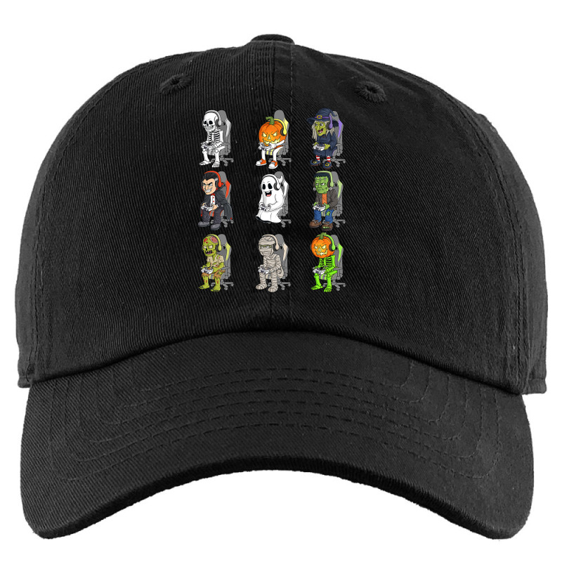 Gaming Halloween Skeleton Vampire Gamer Zombie Boys Kids Kids Cap | Artistshot