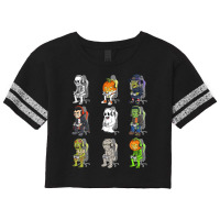 Gaming Halloween Skeleton Vampire Gamer Zombie Boys Kids Scorecard Crop Tee | Artistshot