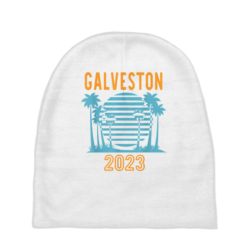 Galveston 2023 Family Vacation Cool Palm Tree T Shirt Baby Beanies by noelenedh2mar | Artistshot