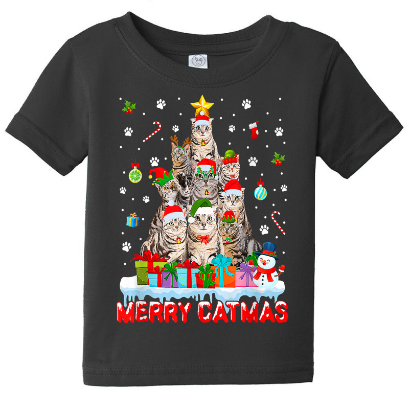 Funny American Shorthair Cat Lovers Cute Holiday Christmas T Shirt Baby Tee by anselmpru9bt | Artistshot