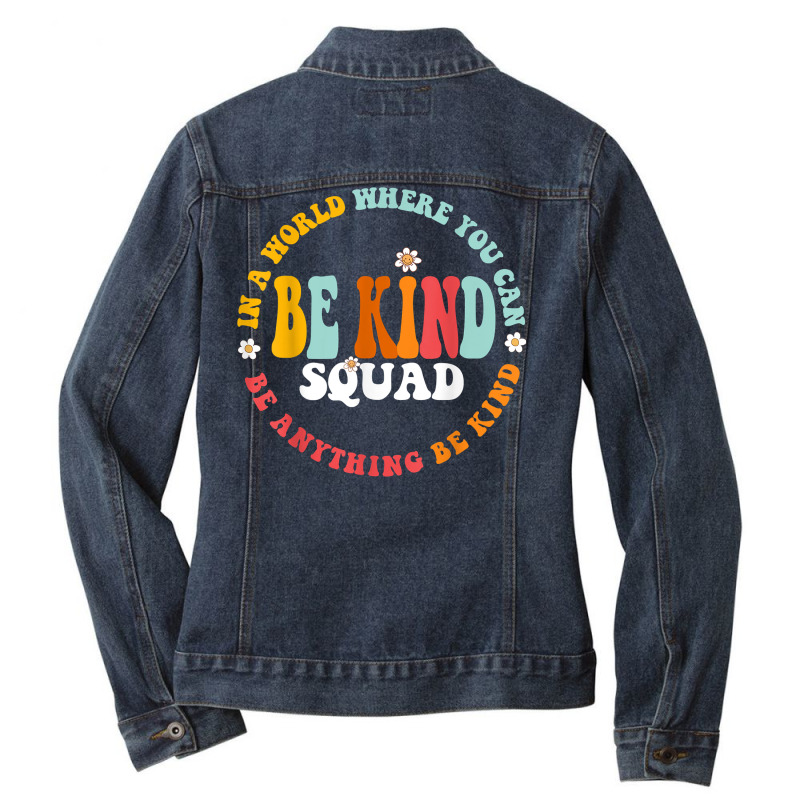 Matching Unity Day Orange Spanish Bilingual Be Kind Squad T Shirt Ladies Denim Jacket by dorman | Artistshot