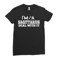 Limited Edition I'm A Sagittarius Deal With It Astrology Zodiac Sign Ladies Fitted T-shirt | Artistshot