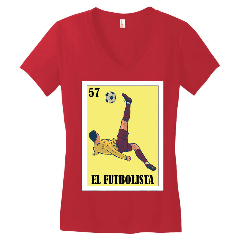 Soccer Lottery Design  Mexican Lottery El Futbolista Women's V-Neck T-Shirt by HayleyArtist | Artistshot