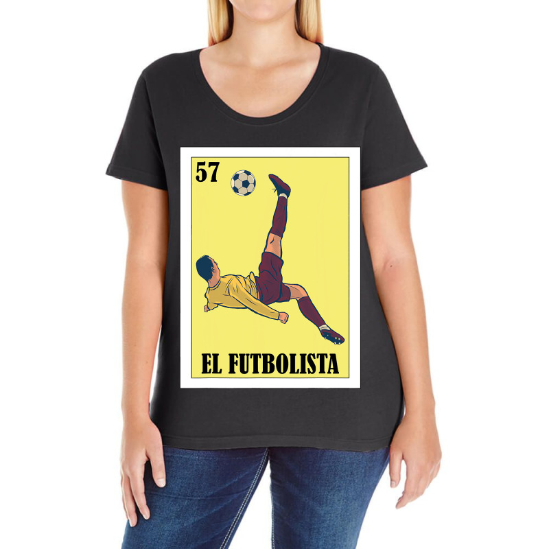 Soccer Lottery Design  Mexican Lottery El Futbolista Ladies Curvy T-Shirt by HayleyArtist | Artistshot