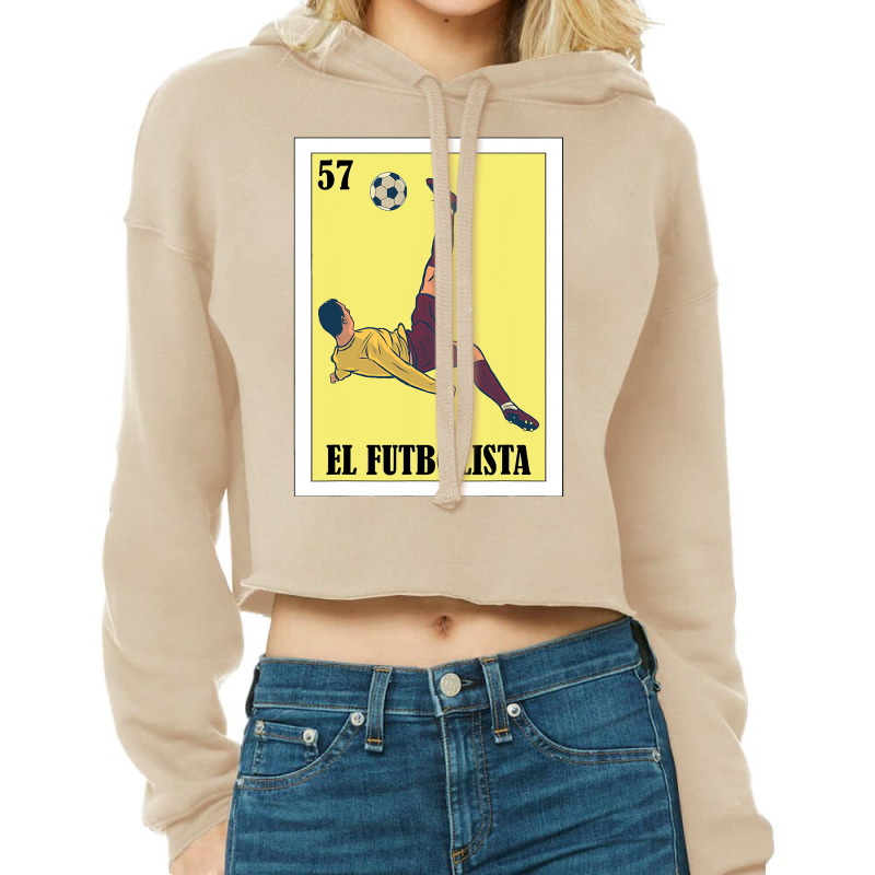 Soccer Lottery Design  Mexican Lottery El Futbolista Cropped Hoodie by HayleyArtist | Artistshot