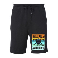 Trending Vintage Welder With Sayings Welding Fleece Short | Artistshot