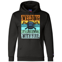 Trending Vintage Welder With Sayings Welding Champion Hoodie | Artistshot