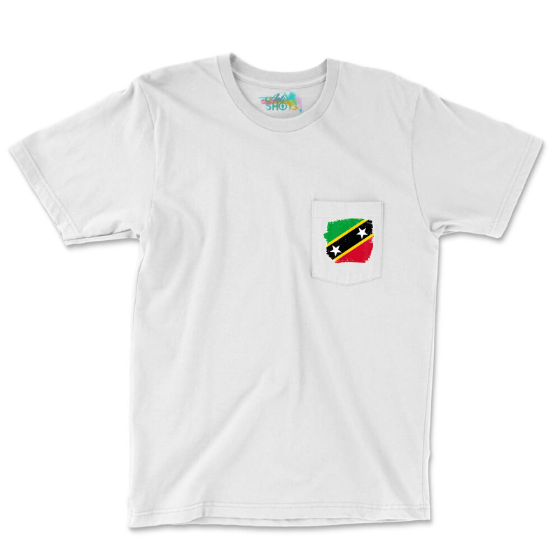 Saint Kitts And Nevis Nevisian Kittian Flag T Shirt Pocket T-shirt | Artistshot