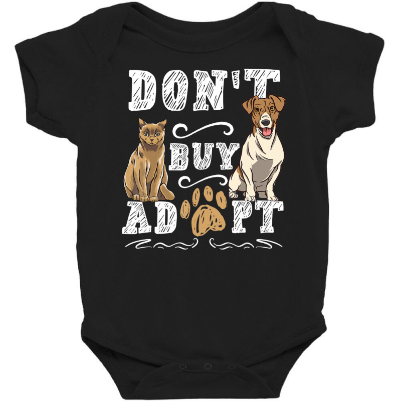 Hot Trend Don't Buy Adopt Animal Shelter Animal Welfare Baby Bodysuit by michealyoungerlk01 | Artistshot