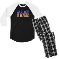 Warlock In Training Halloween Monster Novelty Humor Funny Men's 3/4 Sleeve Pajama Set | Artistshot