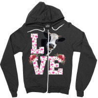 Cow Mooey Funny Cattle I Love Cows Funny Cow Lover Women Men Dairy Far Zipper Hoodie | Artistshot