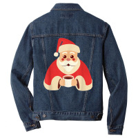 Santa Claus Warming Up With A Hot Chocolate, Christmas T Shirt Men Denim Jacket | Artistshot