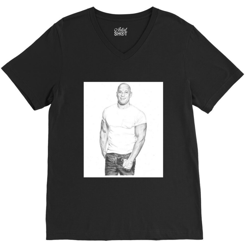 Dominic Pencil Art V-Neck Tee by KyungSavard | Artistshot