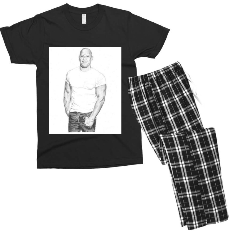 Dominic Pencil Art Men's T-shirt Pajama Set by KyungSavard | Artistshot