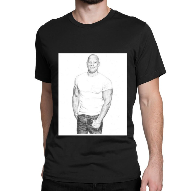 Dominic Pencil Art Classic T-shirt by KyungSavard | Artistshot