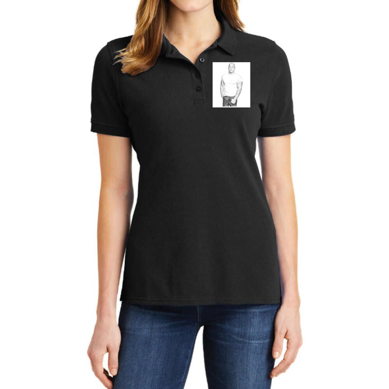 Dominic Pencil Art Ladies Polo Shirt by KyungSavard | Artistshot