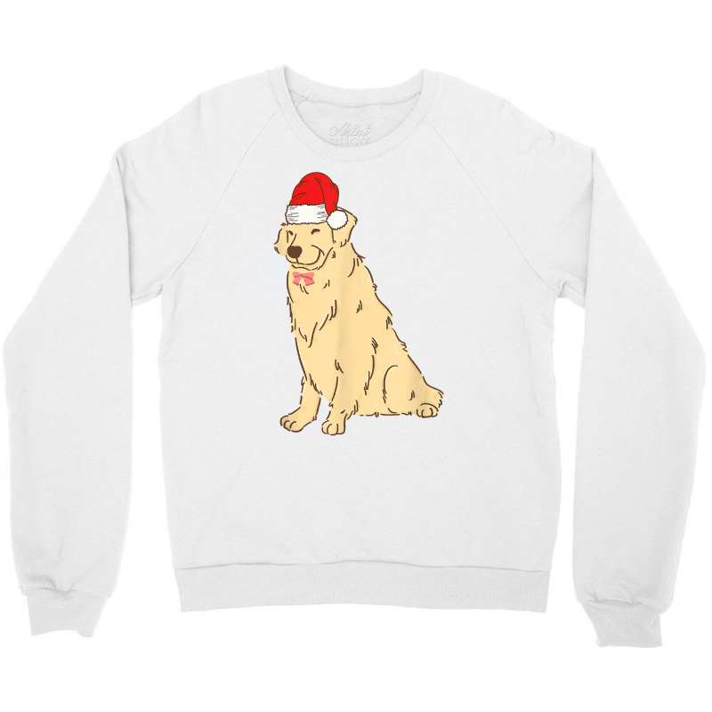 Santa Golden Retriever Winter Christmas Dog Mom Holiday T Shirt Crewneck Sweatshirt | Artistshot