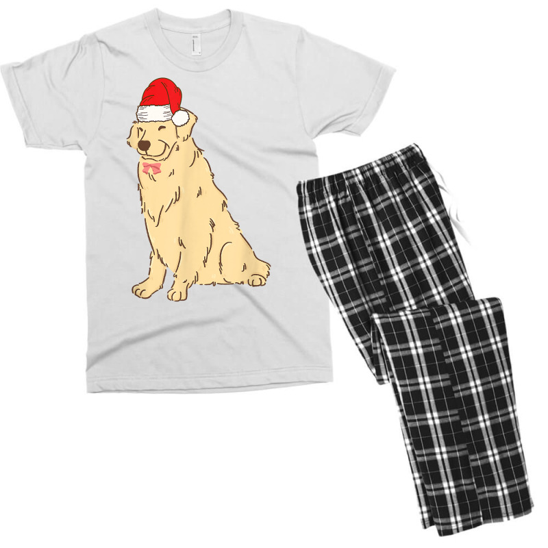 Santa Golden Retriever Winter Christmas Dog Mom Holiday T Shirt Men's T-shirt Pajama Set | Artistshot