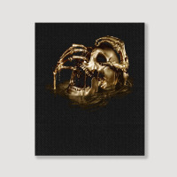 Black Sails Golden Skull Portrait Canvas Print | Artistshot