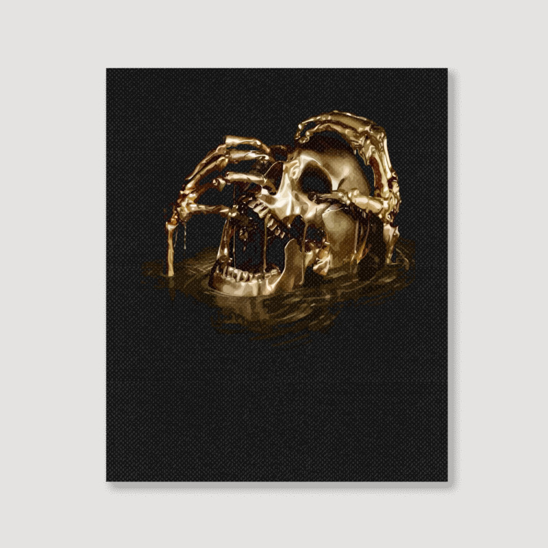 Black Sails Golden Skull Portrait Canvas Print | Artistshot