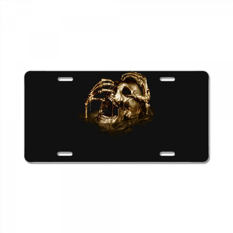 Black Sails Golden Skull License Plate | Artistshot