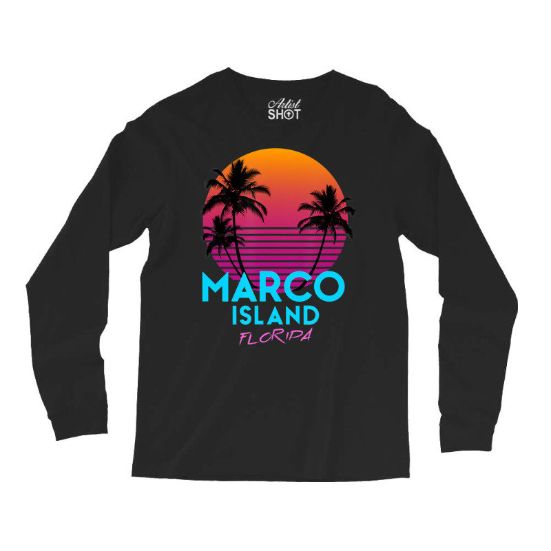 Hot Trend Marco Island Florida Retro 80s Long Sleeve Shirts by haodinhvan1 | Artistshot