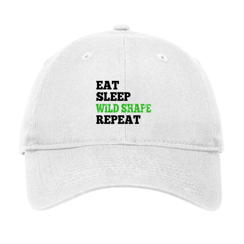 Eat Sleep Wild Shape Repeat Adjustable Cap by JARONEED | Artistshot