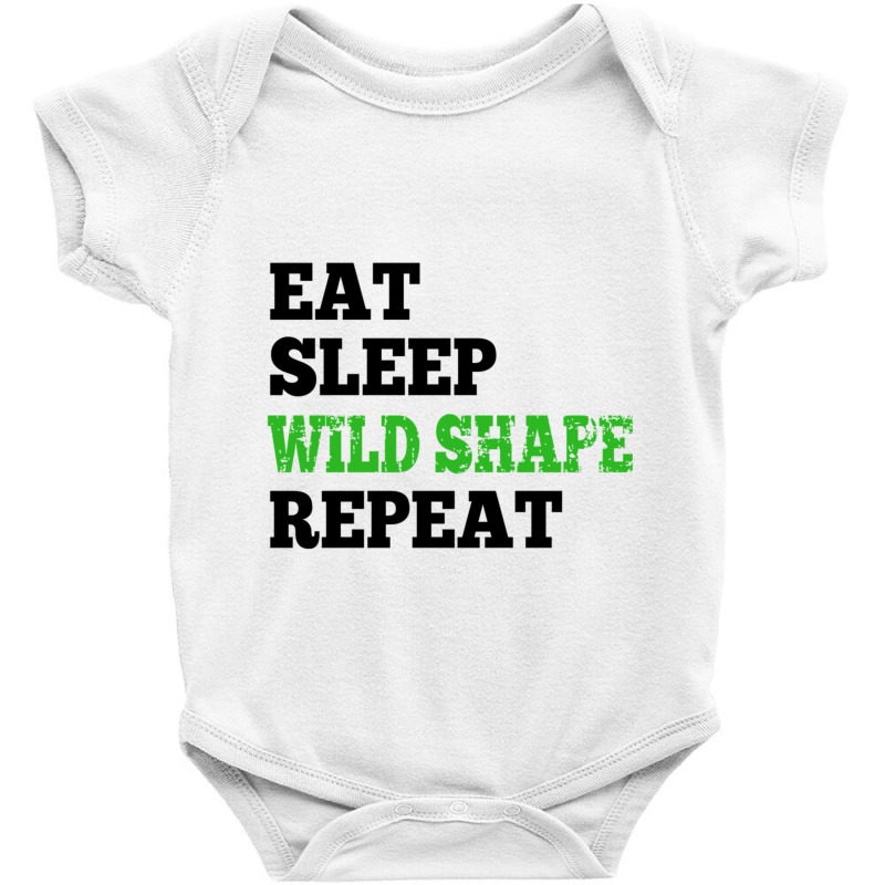 Eat Sleep Wild Shape Repeat Baby Bodysuit by JARONEED | Artistshot