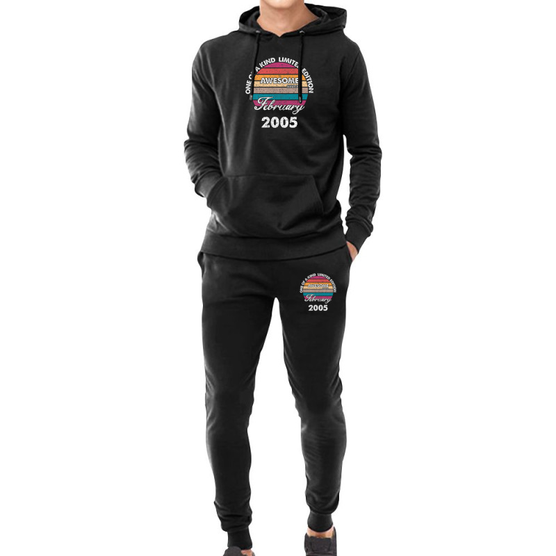 One Of A Kind Born In February Awesome Since 2005 Birthday Hoodie & Jogger Set | Artistshot