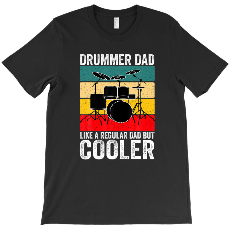 Mens Vintage Drummer Dad Like A Regular Dad For Parents' Day T-shirt | Artistshot