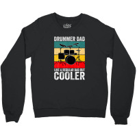 Mens Vintage Drummer Dad Like A Regular Dad For Parents' Day Crewneck Sweatshirt | Artistshot