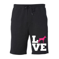 Doberman Love Fleece Short | Artistshot