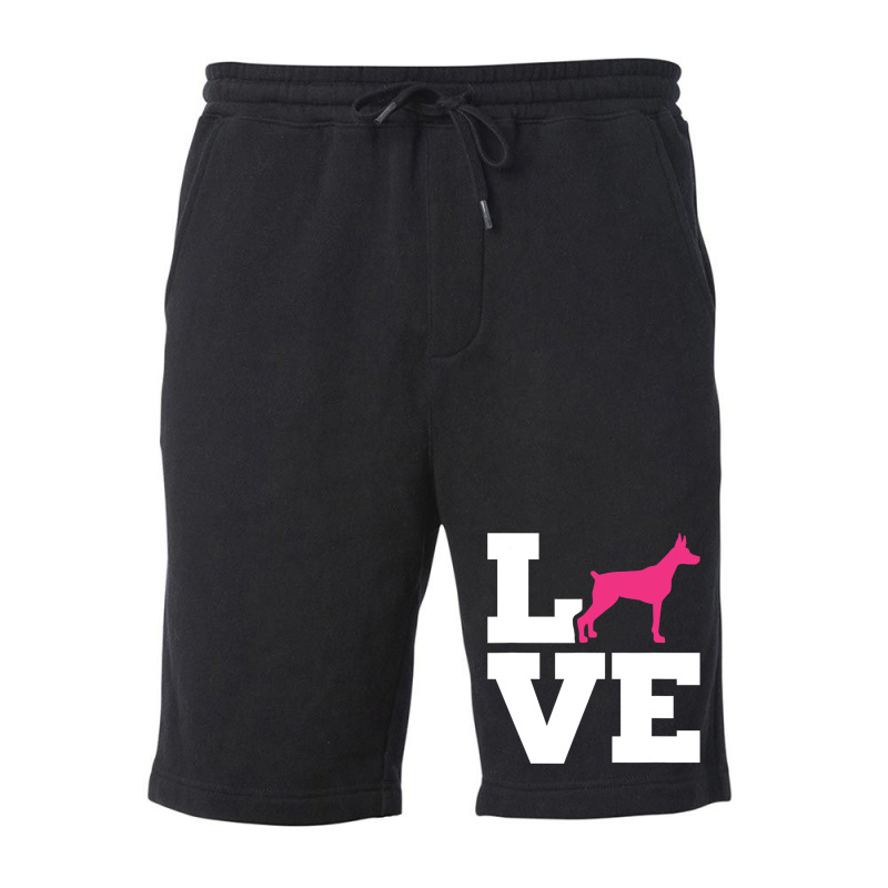 Doberman Love Fleece Short | Artistshot