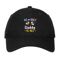 Trending Mens Gender Reveal He Or She Daddy Matching Family Baby Party Adjustable Cap | Artistshot