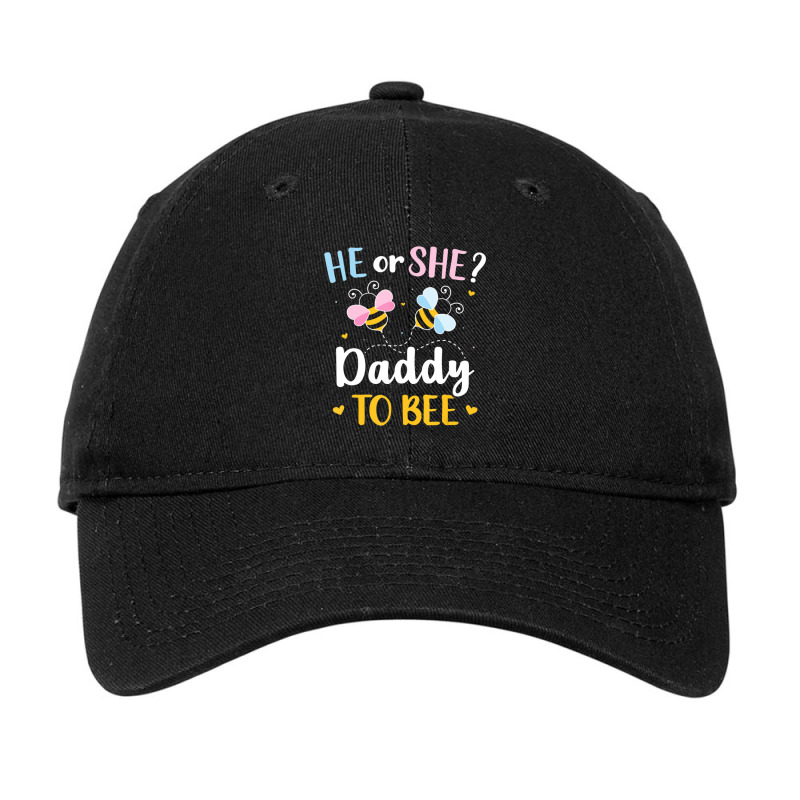 Trending Mens Gender Reveal He Or She Daddy Matching Family Baby Party Adjustable Cap by behindcedar22 | Artistshot