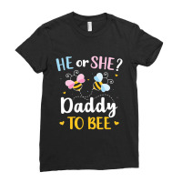 Trending Mens Gender Reveal He Or She Daddy Matching Family Baby Party Ladies Fitted T-shirt | Artistshot