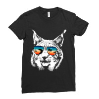 Trending Lynx S With Glasses Sunglasses Retro Style Ladies Fitted T-shirt | Artistshot