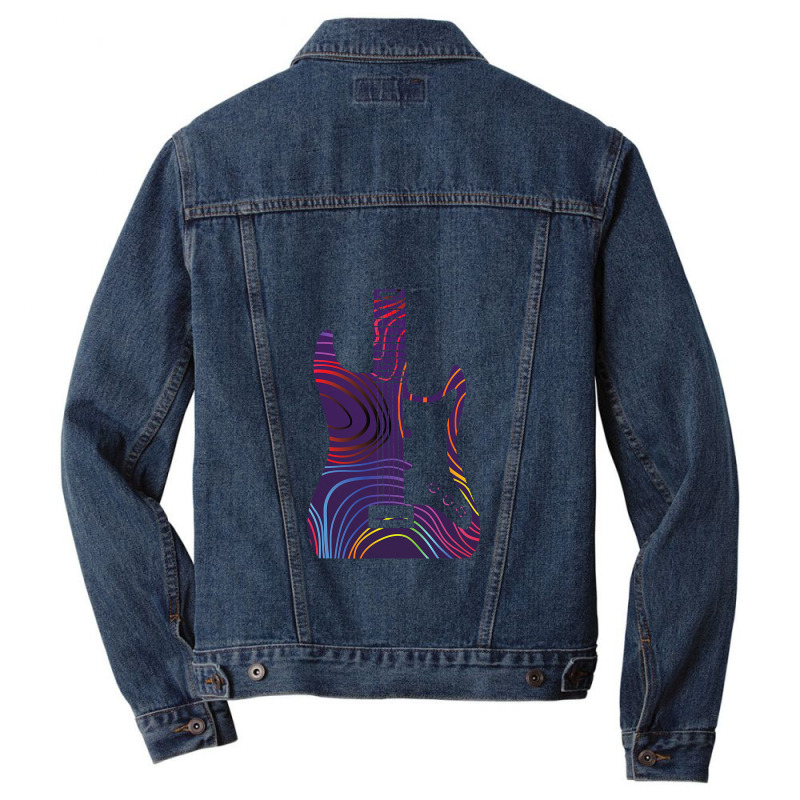 Guitar Love Guitar Music Guitarist Funny Gift Men Denim Jacket by Davidartist | Artistshot